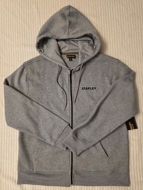 Stanley Light Gray Full-Zip Hooded Sweatshirt